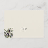 Ivory Olive Photo Wedding Details Informatiekaartje (Achterkant)