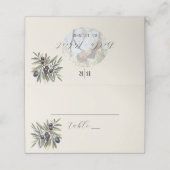 Ivory Olive Photo Wedding Plaatskaartje (Buitenkant ongevouwen)