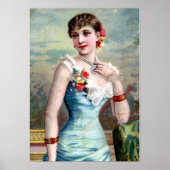 IVORY ON FLOWERS (midden XIX-eeuw) Poster (Voorkant)