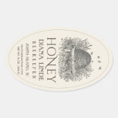 Ivory Oval & Queenline Honey Label ( Skep) (Voorkant)
