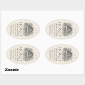 Ivory Oval & Queenline Honey Label ( Skep) (Vel)