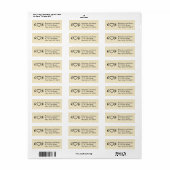 Ivory parel Koppel Monogram Hart Retouradres Etiket (Full Sheet)