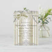 Ivory Parel Quinceanera Kaart (Staand voorkant)