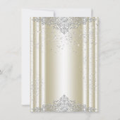 Ivory Parel Quinceanera Kaart (Achterkant)