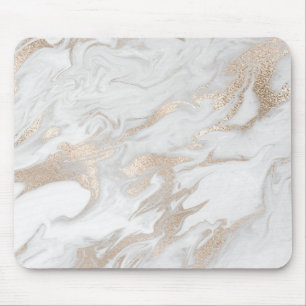 Ivory Parly Titanium Gold White Grey Marmer Muismat