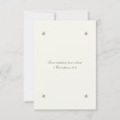 Ivory Pearl Christian Wedding RSVP Card  Kaartje (Achterkant)