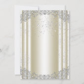 Ivory Pearl Cross Foto Eerste Communie Kaart (Achterkant)