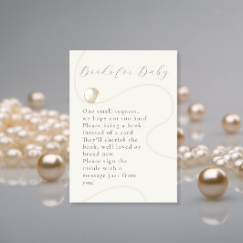 Ivory Pearl Elegant Boeken voor Baby Request Kaart