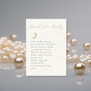 Ivory Pearl Elegant Boeken voor Baby Request Kaart