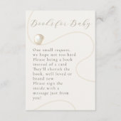 Ivory Pearl Elegant Boeken voor Baby Request Kaart (Voorkant)