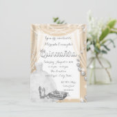 Ivory Pearl Princess Quinceañera Kaart (Staand voorkant)