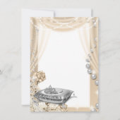 Ivory Pearl Princess Quinceañera Kaart (Achterkant)