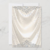 Ivory Pearl Satin Quinceanera Kaart (Achterkant)