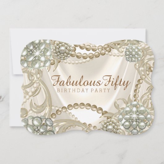Ivory Pearl verjaardagsfeestje Kaart (Voorkant)