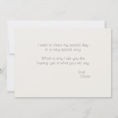 Ivory Peony Flowers zal mijn Bridesmaid zijn Kaart (Achterkant)