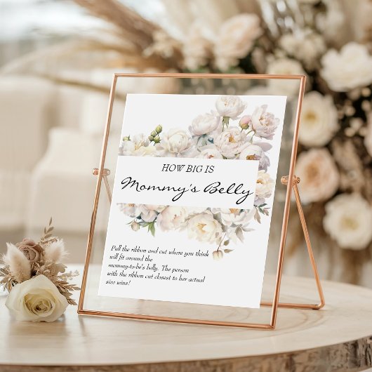 Ivory Peony Neutral Belly Guess Game Poster