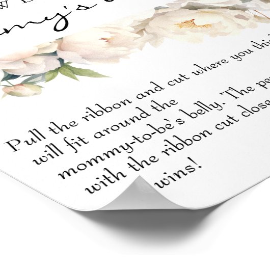 Ivory Peony Neutral Belly Guess Game Poster (Hoek)