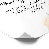 Ivory Peony Neutral Books for Baby Sign Poster (Hoek)