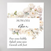 Ivory Peony Neutral Mom-osa Bar Sign Poster (Voorkant)