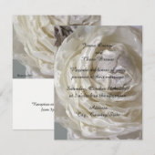 Ivory Peony Wedding Invitation Kaart (Voorkant / Achterkant)