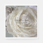 Ivory Peony Wedding Servetten (Voorkant)