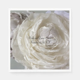 Ivory Peony Wedding Servetten