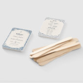 Ivory Periwinkle Wildflower Wedding Program Handwaaier (Niet-gemonteerd)