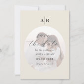 Ivory Photo Wedding Save The Date (Voorkant)