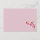 Ivory pink burgundy mint green floral Details Card Informatiekaartje (Achterkant)