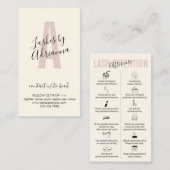 Ivory Pink Lash Extension Aftercare Visitekaartje (Voorkant / Achterkant)