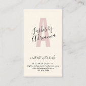 Ivory Pink Lash Extension Aftercare Visitekaartje (Voorkant)