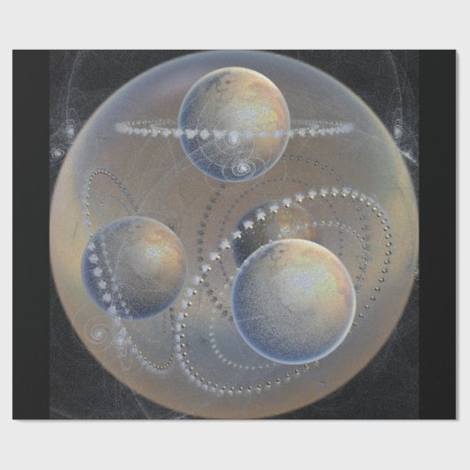 Ivory Planets Cadeaupapier (Vlak)