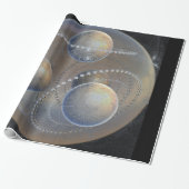 Ivory Planets Cadeaupapier (Uitgerold)