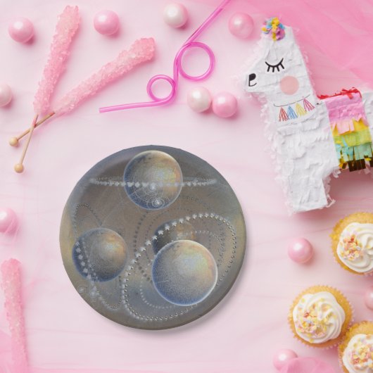 Ivory Planets Papieren Bordje (Feest)