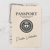 Ivory Puerta Vallarta Paspoort Bewaar de datum Save The Date (Voorkant / Achterkant)