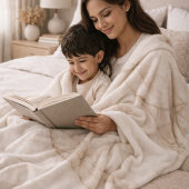 Ivory Quarry Veins Fleece Blanket Deken