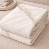 Ivory Quarry Veins Fleece Blanket Deken