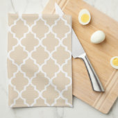 Ivory Quatrefoil Kitchen Towel Theedoek (Quarter Fold)
