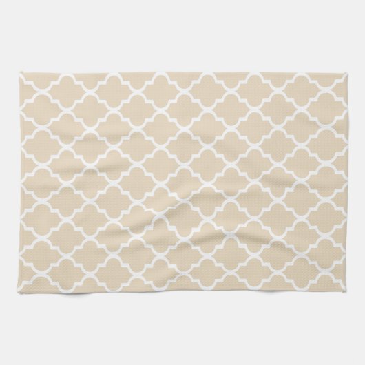 Ivory Quatrefoil Kitchen Towel Theedoek (Horizontaal)