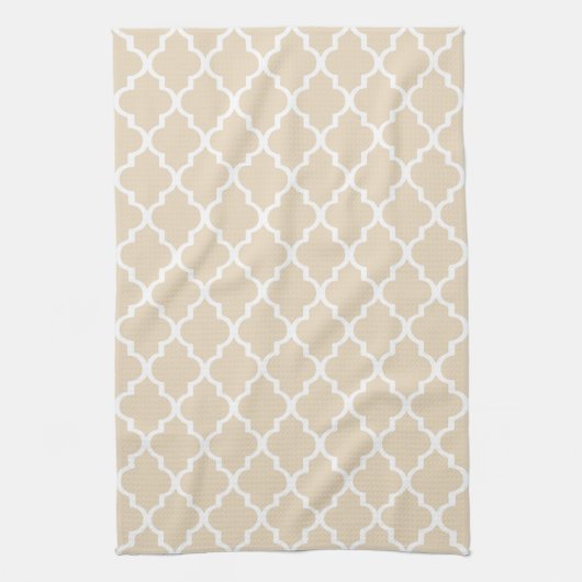 Ivory Quatrefoil Kitchen Towel Theedoek (Verticaal)