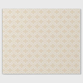 Ivory Quatrefoil Pattern Wrapping Paper Cadeaupapier (Vlak)