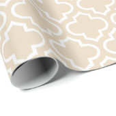 Ivory Quatrefoil Pattern Wrapping Paper Cadeaupapier (Rol Hoek)