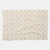 Ivory Quatrefoil Trellis Pattern Kitchen Towels Theedoek (Horizontaal)