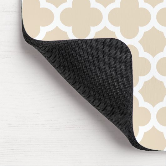 Ivory Quatrefoil Trellis Pattern Muismat (Hoek)