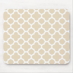 Ivory Quatrefoil Trellis Pattern Muismat