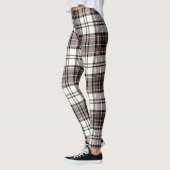 Ivory, Quincy, Black Colors Tartan; Pset Pattern Leggings (Links)