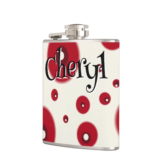 Ivory Red Dots Funky Whimsical Circle Pattern Heupfles (Links)