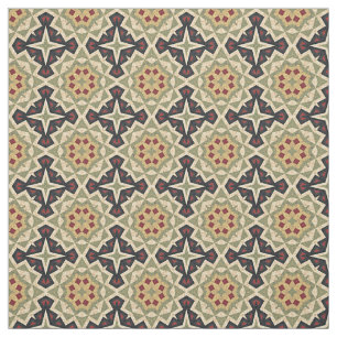 Ivory Red Olive Green Black Eclectic Kijk uit Stof