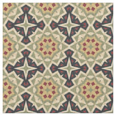 Ivory Red Olive Green Black Eclectic Kijk uit Stof (Close Up)