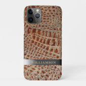 Ivory Red Reptile Digital Leather Smoke Metal Case-Mate iPhone Case (Achterkant)